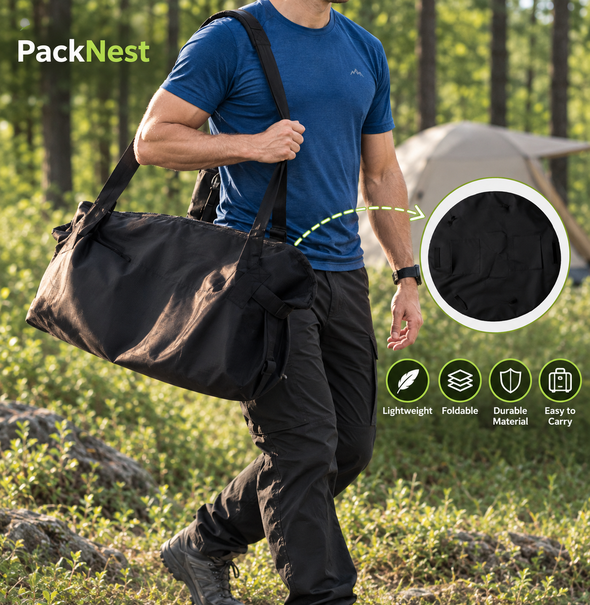 PackNest- The Ultimate Foldable Bag